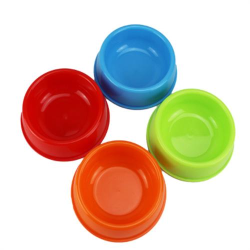 Classical Design Colored Plastic Dog Bowl